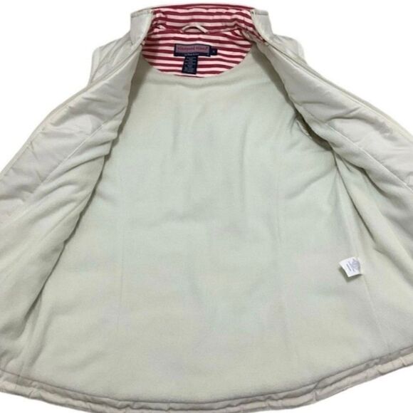 Vineyard Vines Puffer Vest Zip Jacket In Cream Size S - Picture 4 of 7